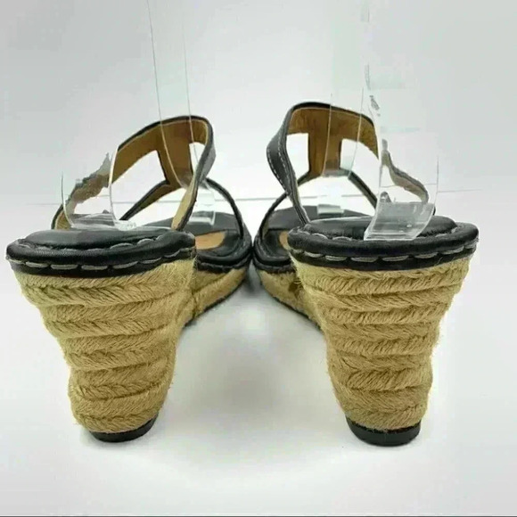 Born sandals 8 39 M/W black leather Espadrilles - Picture 4 of 13